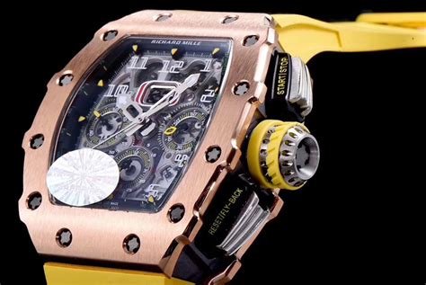 richard mille bracelet jaune|richard mille 11 03.